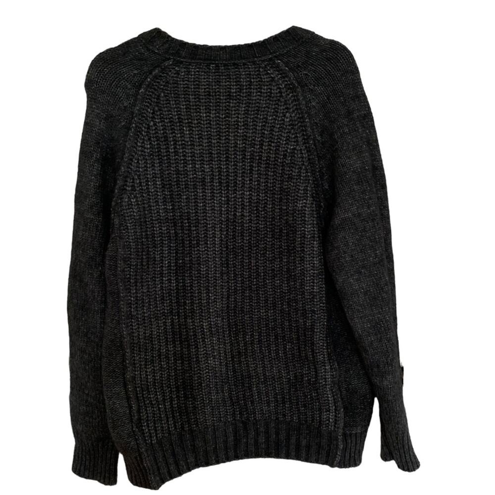 Hugo Boss Men's Charcoal Chevron Cable Knit Sweater Eclectic Grandpa XXL - Picture 2 of 7